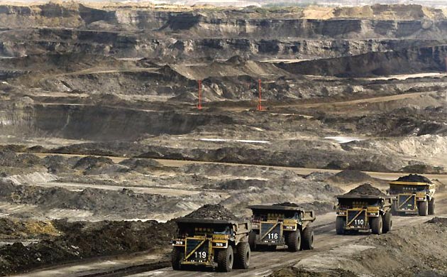 Extraction of tar sands is a vast operation